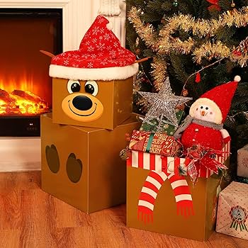 クリスマスパタパタボックス【II】 Amazon.com: Marspark 4-Piece Christmas Nesting Boxes (Elk